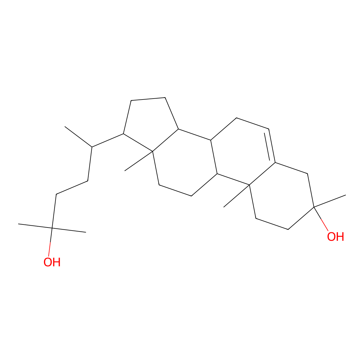 (3S,8S,9S,10R,13R,14S,17R)-17-[(2R)-5-hydroxy-5-methylhexan-2-yl]-3,10,13-trimethyl-1,2,4,7,8,9,11,12,14,15,16,17-dodecahydrocyclopenta[a]phenanthren-3-ol molecular structure, CAS 1427208-12-5
