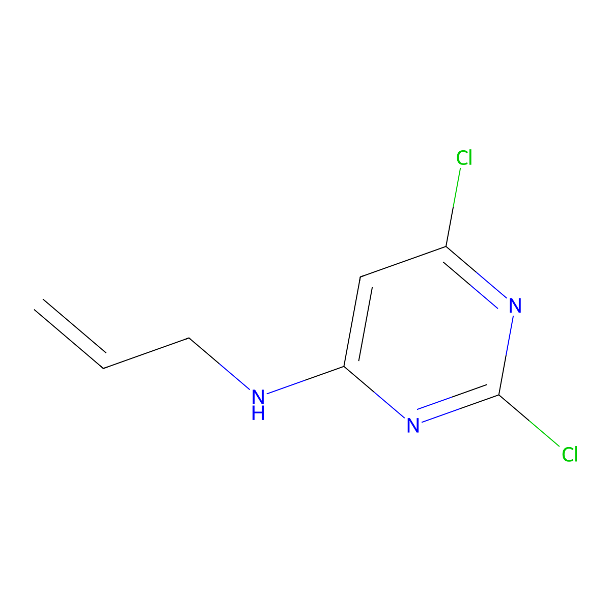 N-allyl-2,6-dichloropyrimidin-4-amine molecular structure, CAS 142729-03-1