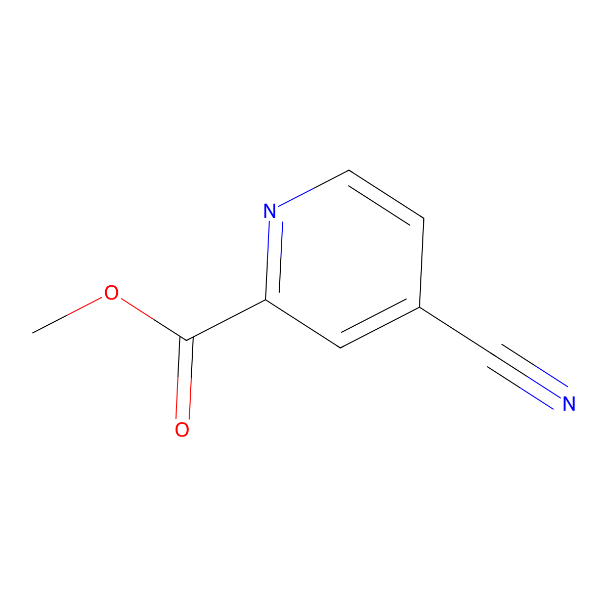 Methyl 4-cyanopyridine-2-carboxylate molecular structure, CAS 142729-98-4