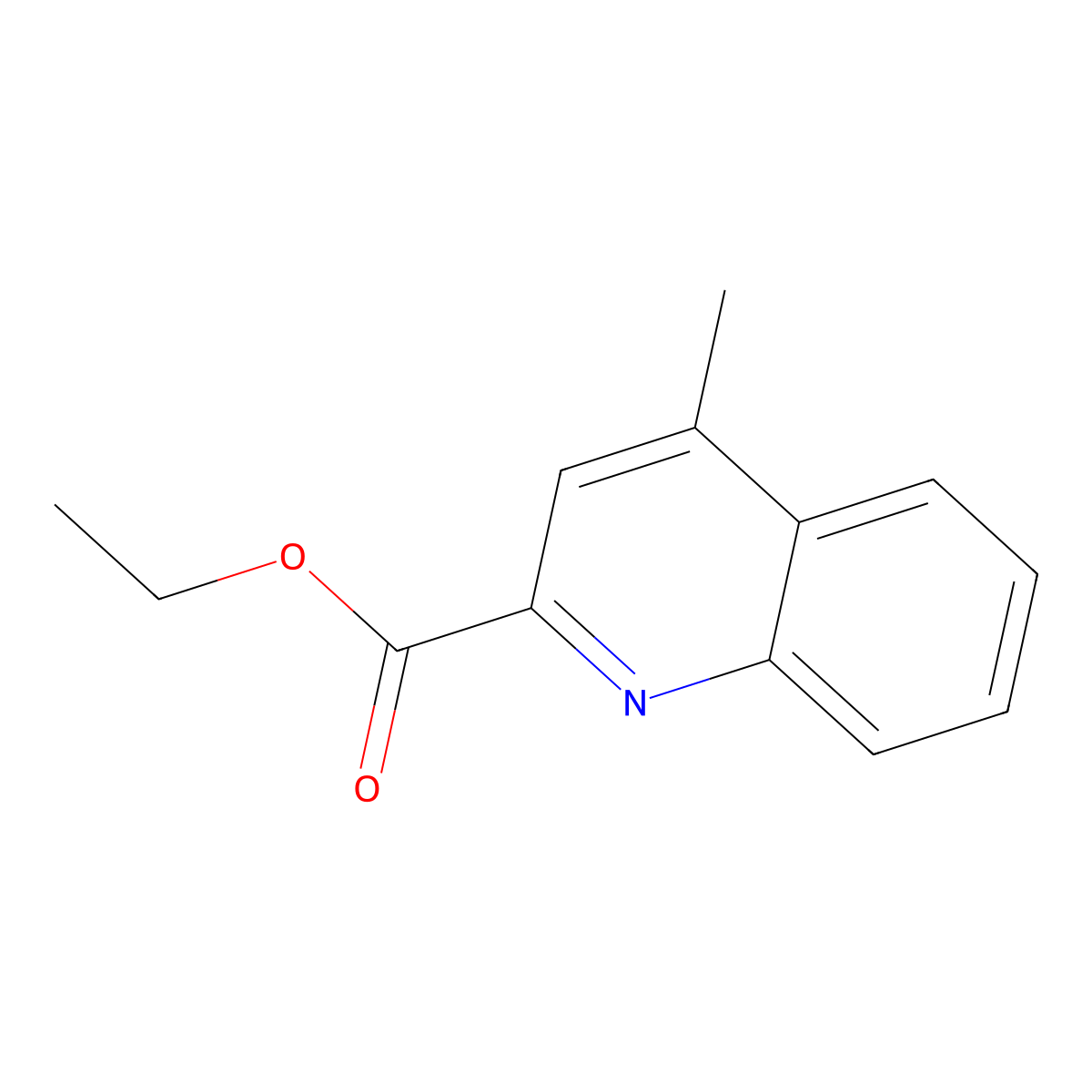 Ethyl 4-methylquinoline-2-carboxylate molecular structure, CAS 142729-99-5