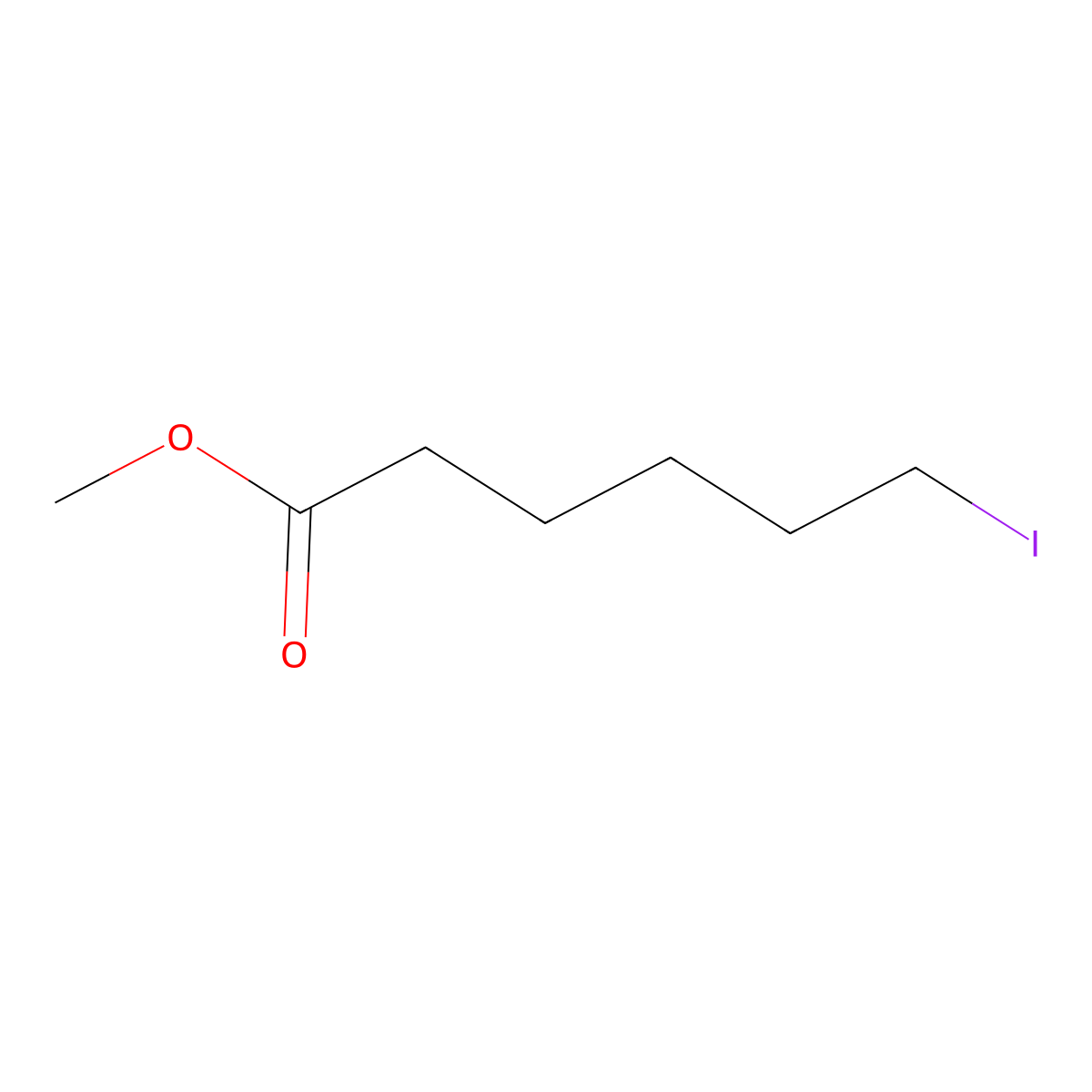 Methyl 6-iodohexanoate molecular structure, CAS 14273-91-7