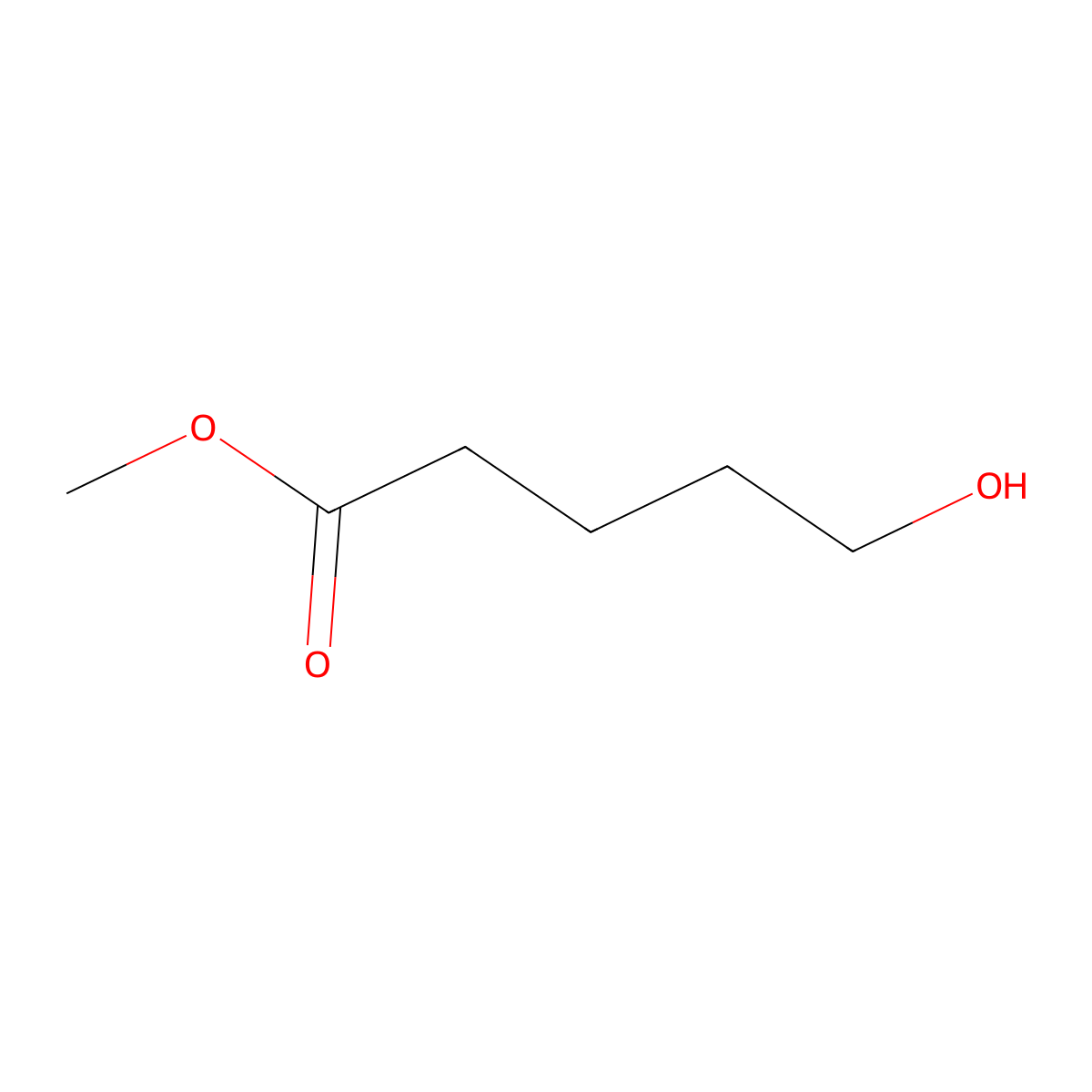 Pentanoic acid, 5-hydroxy-, methyl ester molecular structure, CAS 14273-92-8