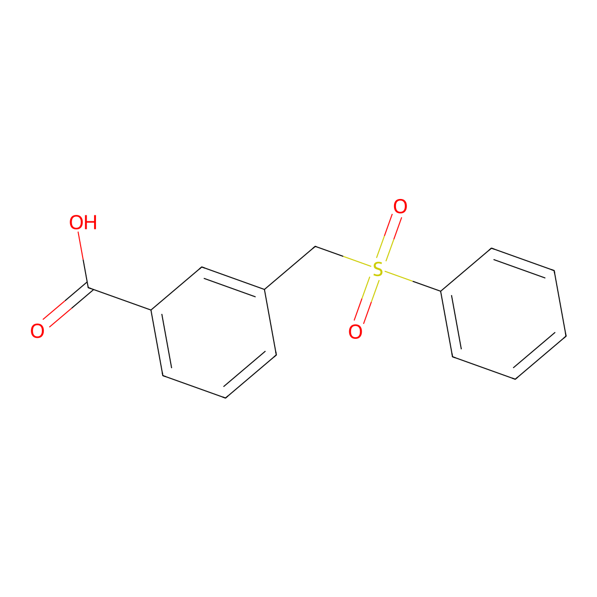 3-[(Benzenesulfonyl)methyl]benzoic acid molecular structure, CAS 142730-34-5