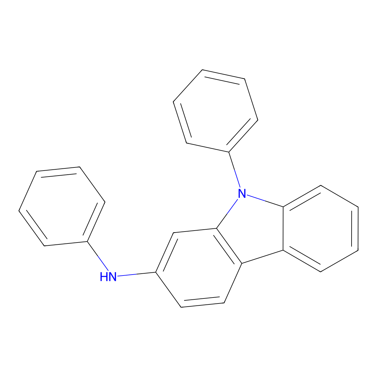 N,9-Diphenyl-9H-carbazol-2-amine molecular structure, CAS 1427316-55-9