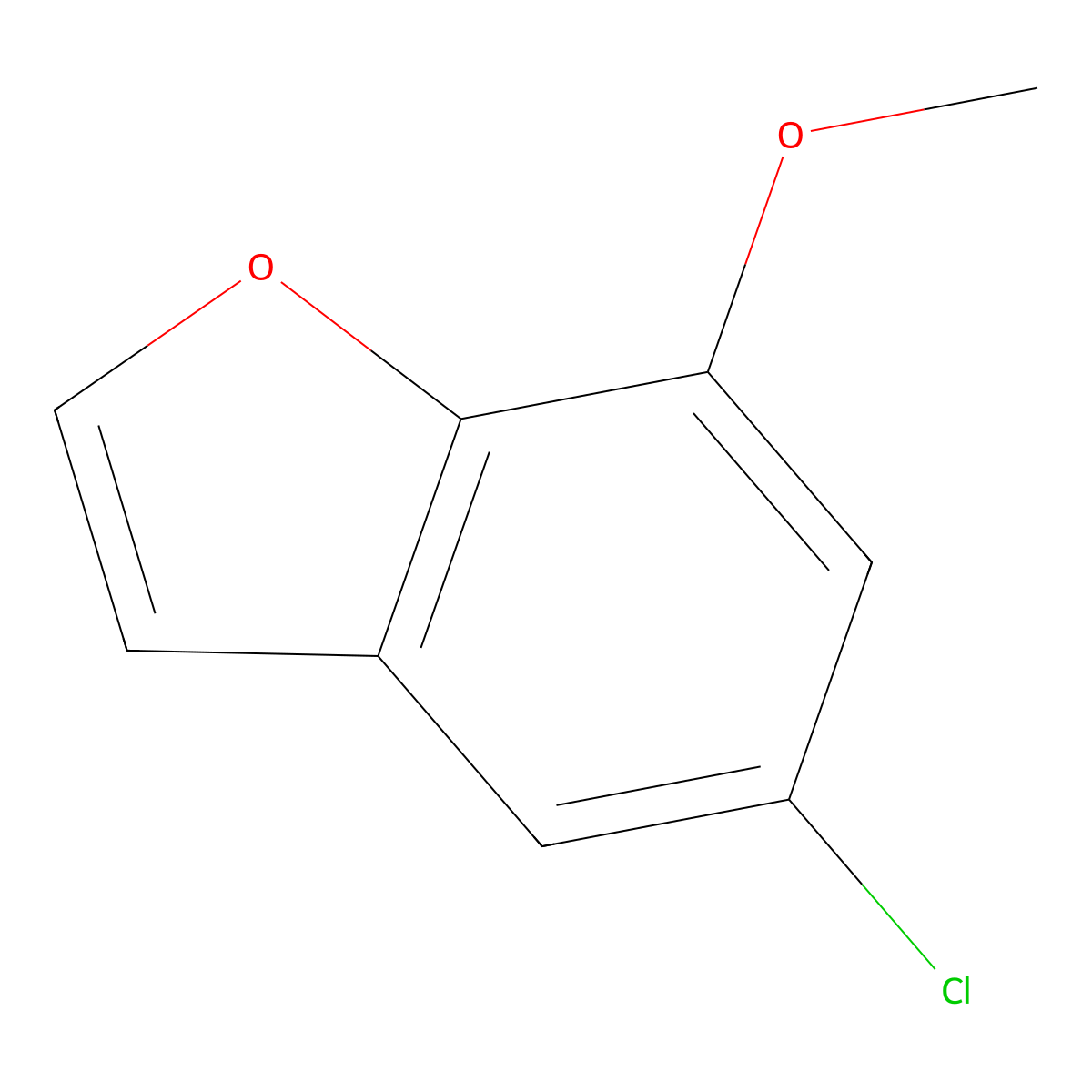 5-Chloro-7-methoxy-1-benzofuran molecular structure, CAS 1427324-56-8