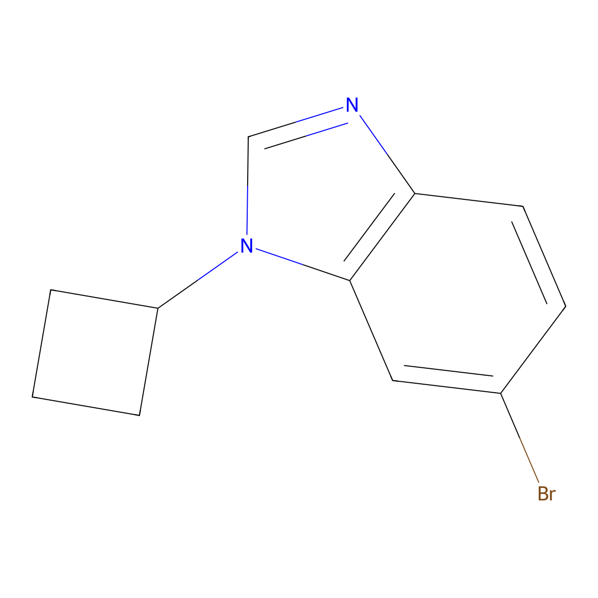 6-Bromo-1-cyclobutyl-1H-1,3-benzodiazole molecular structure, CAS 1427324-86-4