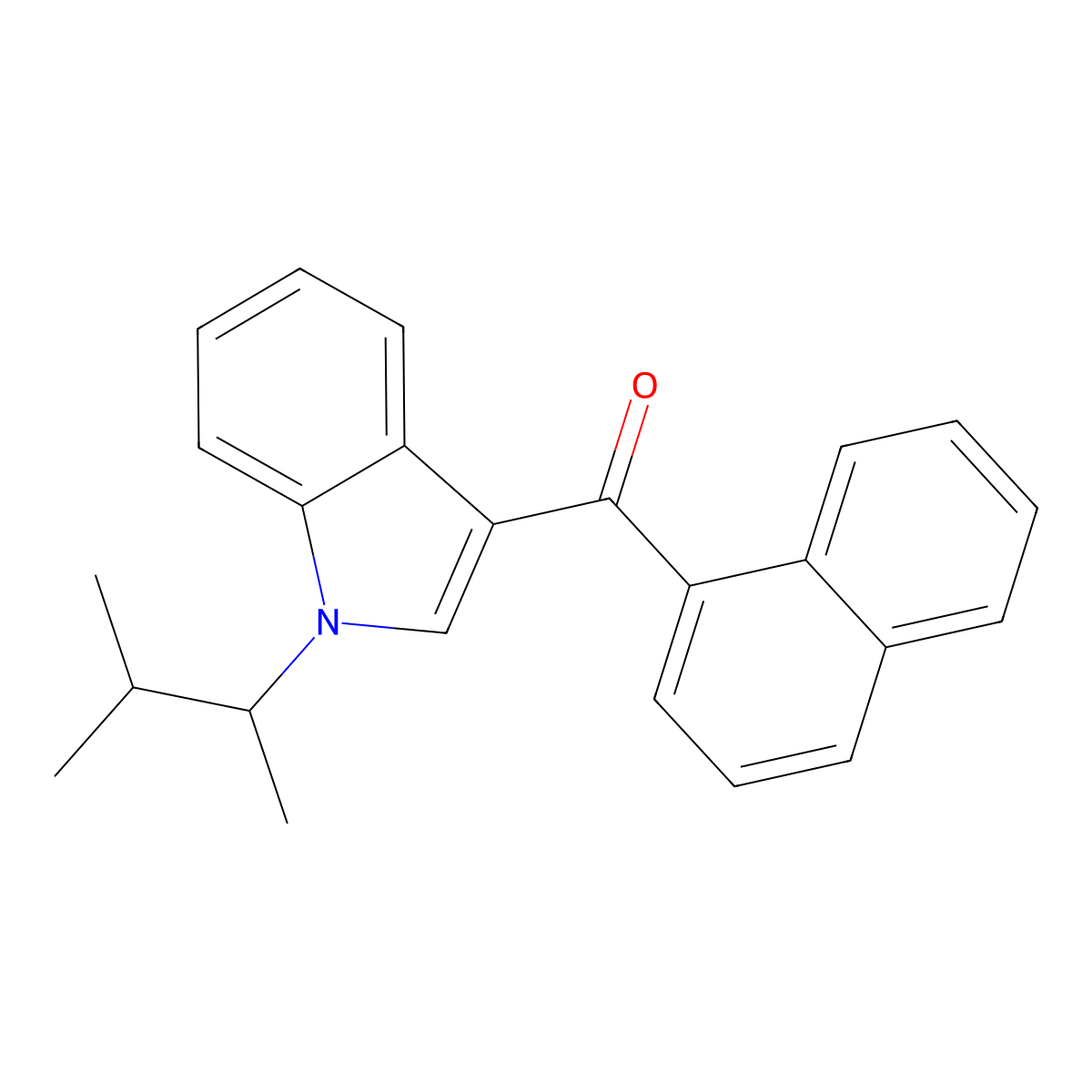 jwh 018 n-(1,2-dimethylpropyl) isomer molecular structure, CAS 1427325-40-3