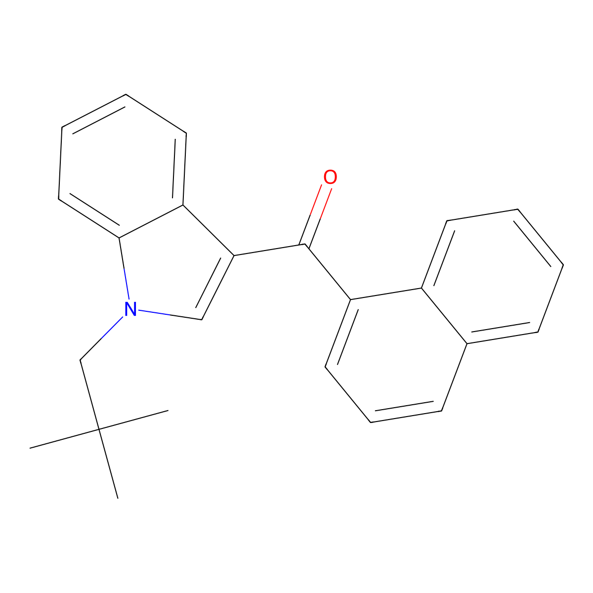 jwh 018 n-(2,2-dimethylpropyl) isomer molecular structure, CAS 1427325-47-0