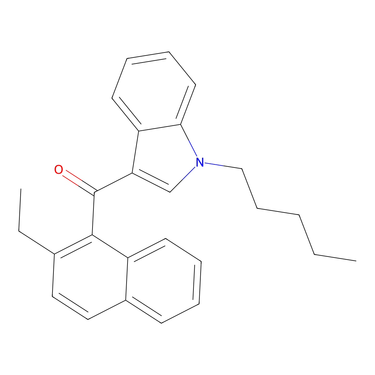 JWH 210 2-ethylnaphthyl isomer molecular structure, CAS 1427325-79-8