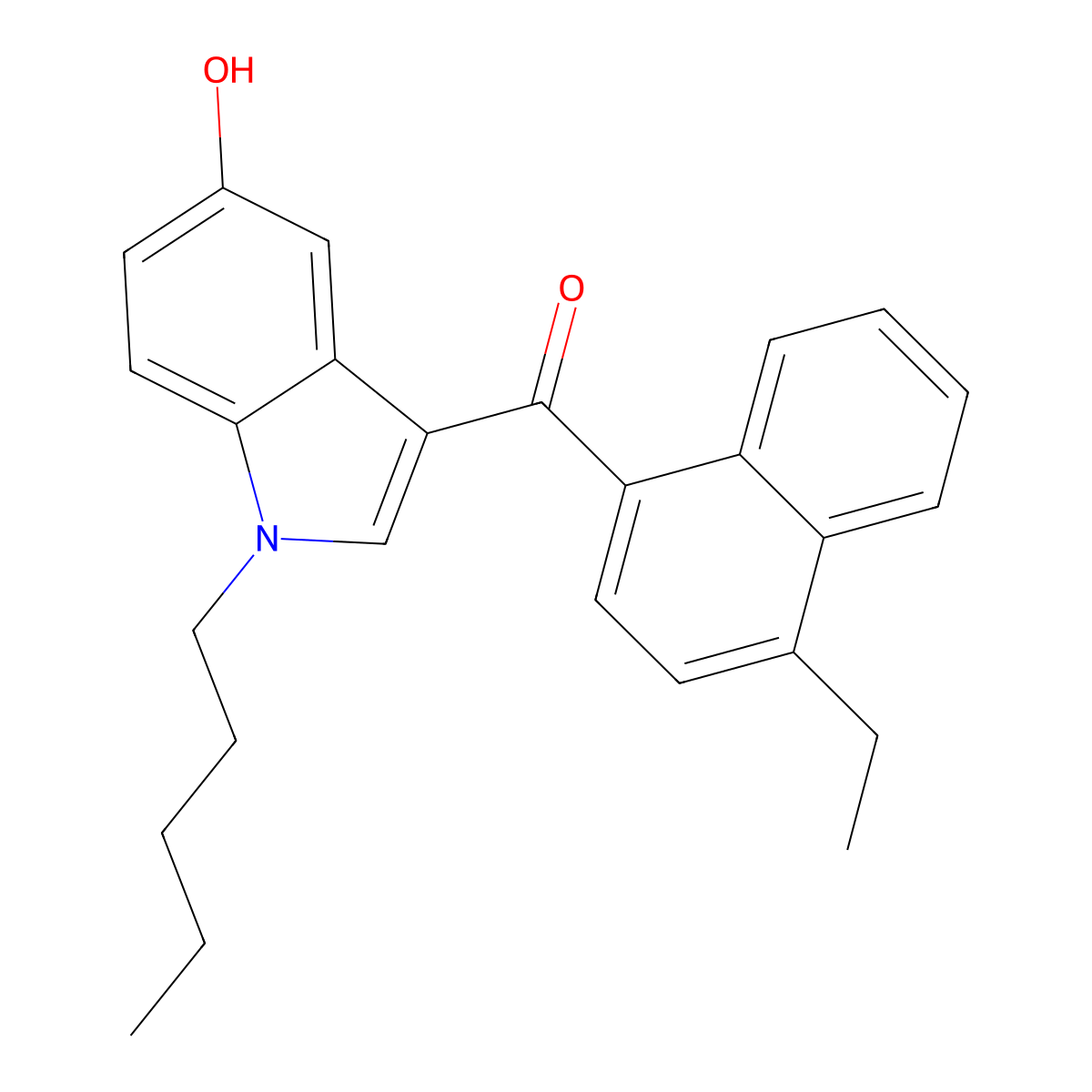 JWH 210 5-hydroxyindole metabolite molecular structure, CAS 1427325-81-2