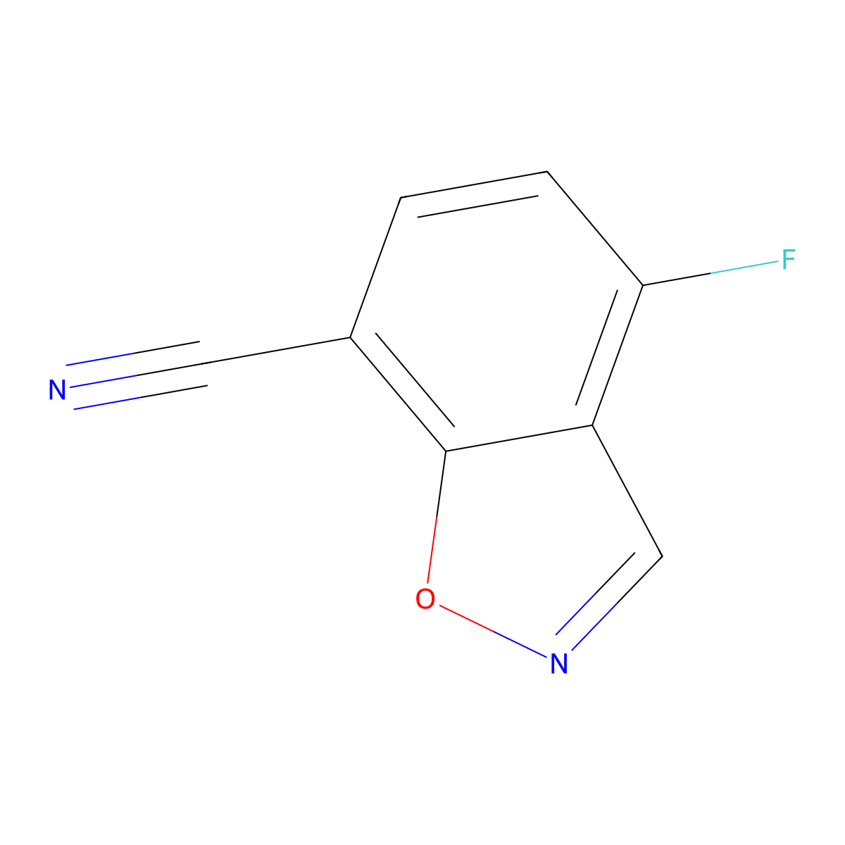 4-Fluoro-1,2-benzoxazole-7-carbonitrile molecular structure, CAS 1427325-87-8