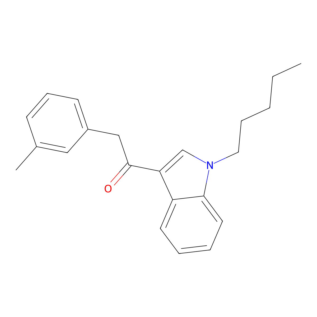 JWH 251 3-methylphenyl isomer molecular structure, CAS 1427325-88-9