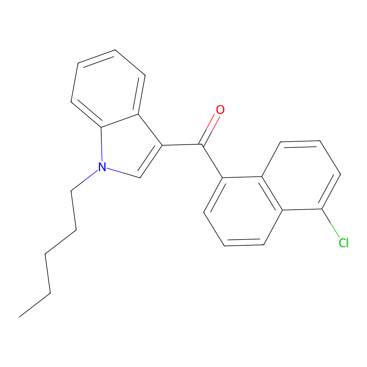 JWH 398 5-chloronaphthyl isomer molecular structure, CAS 1427325-89-0
