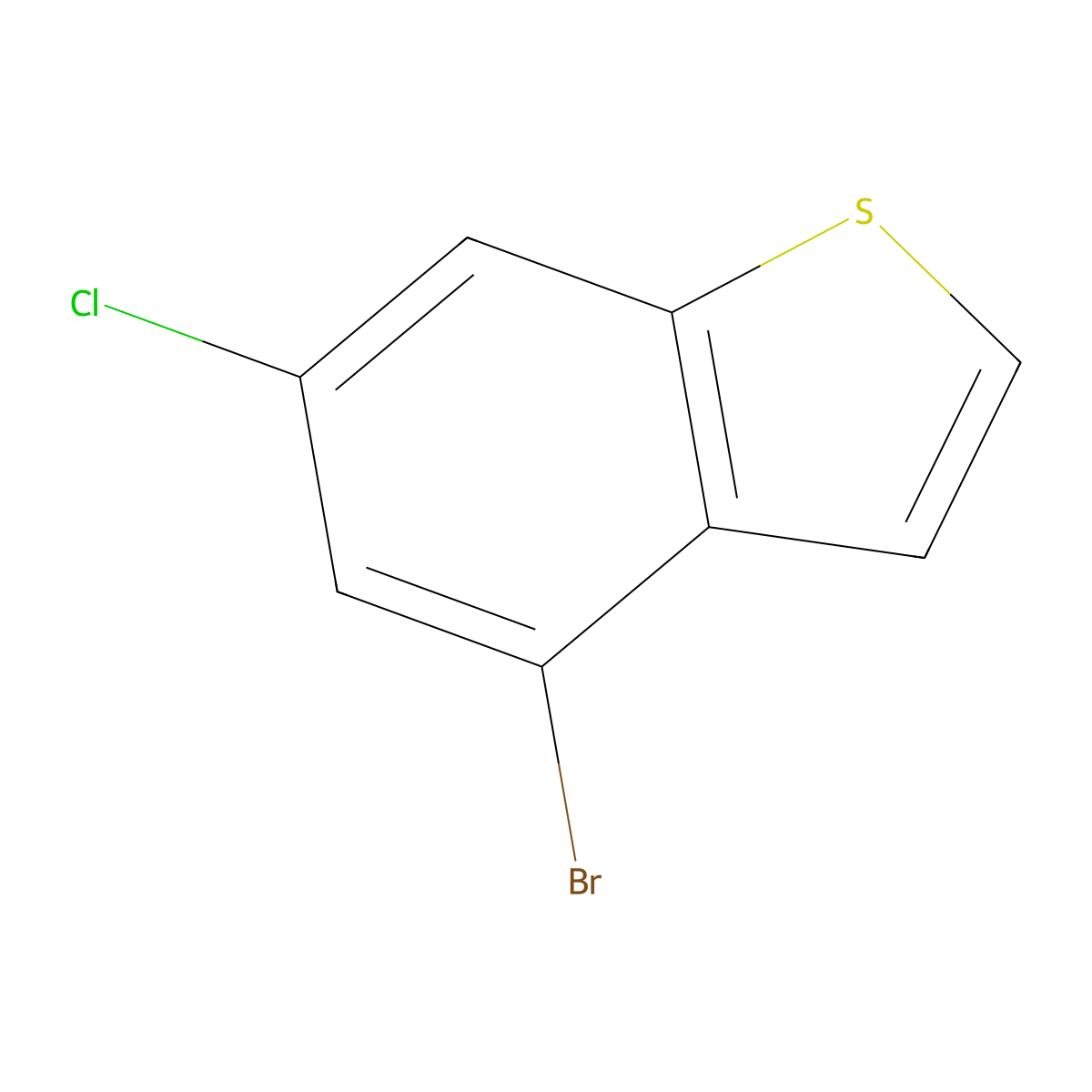 4-Bromo-6-chlorobenzo[b]thiophene molecular structure, CAS 1427326-20-2