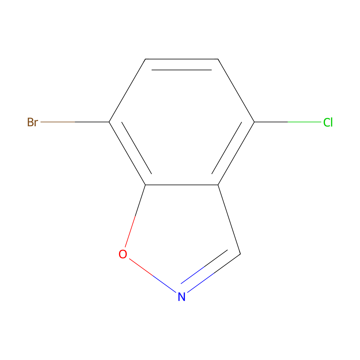 7-Bromo-4-chlorobenzo[d]isoxazole molecular structure, CAS 1427326-28-0