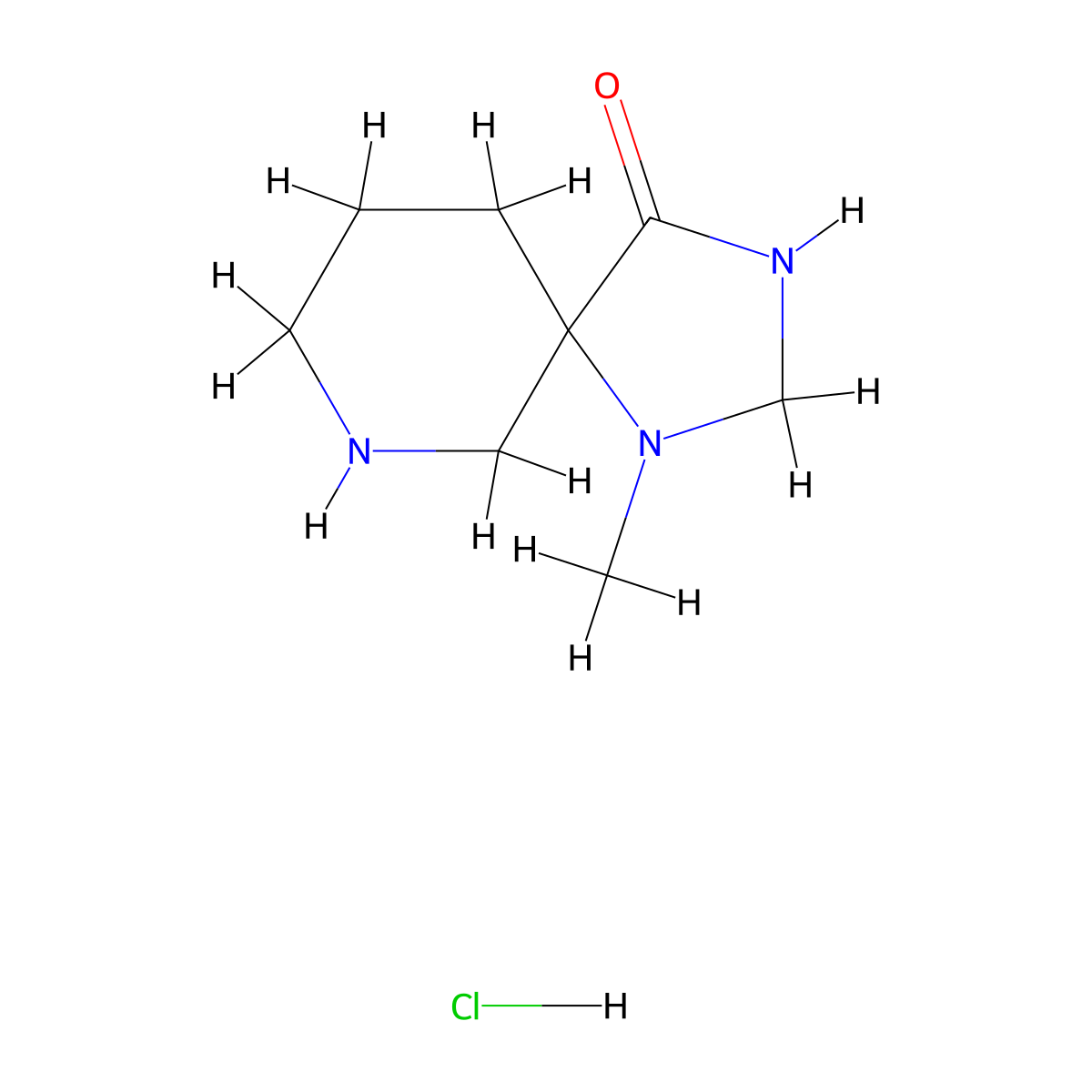 1-Methyl-1,3,7-triazaspiro[4.5]decan-4-one hydrochloride molecular structure, CAS 1427326-80-4