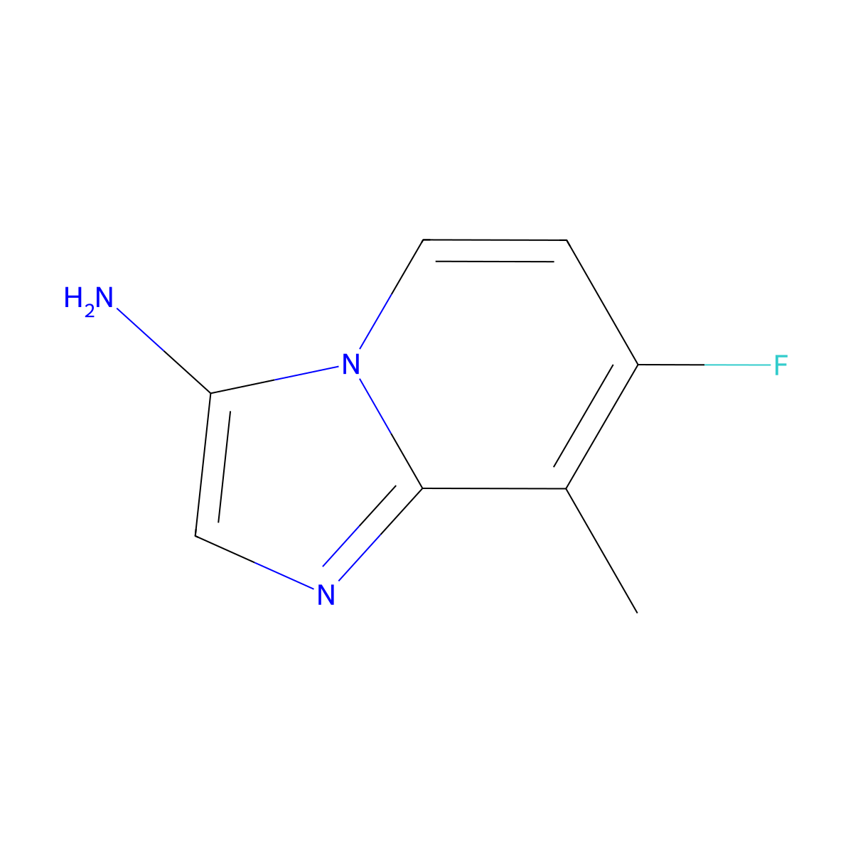 Imidazo[1,2-a]pyridin-3-amine, 7-fluoro-8-methyl- molecular structure, CAS 1427326-87-1