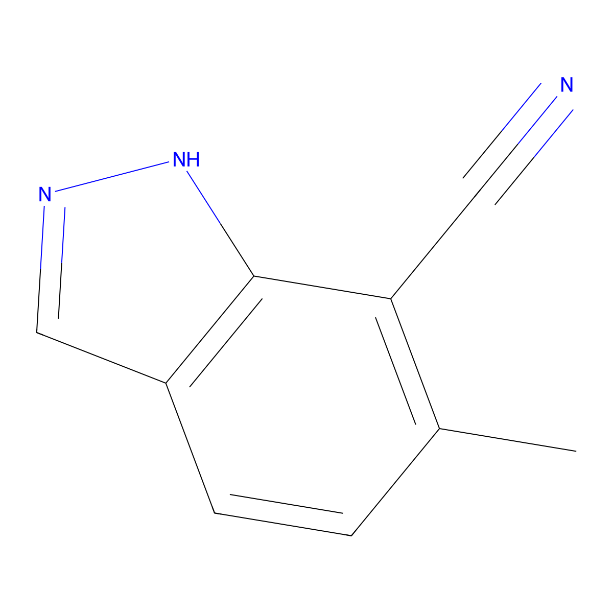 6-Methyl-1H-indazole-7-carbonitrile molecular structure, CAS 1427327-88-5