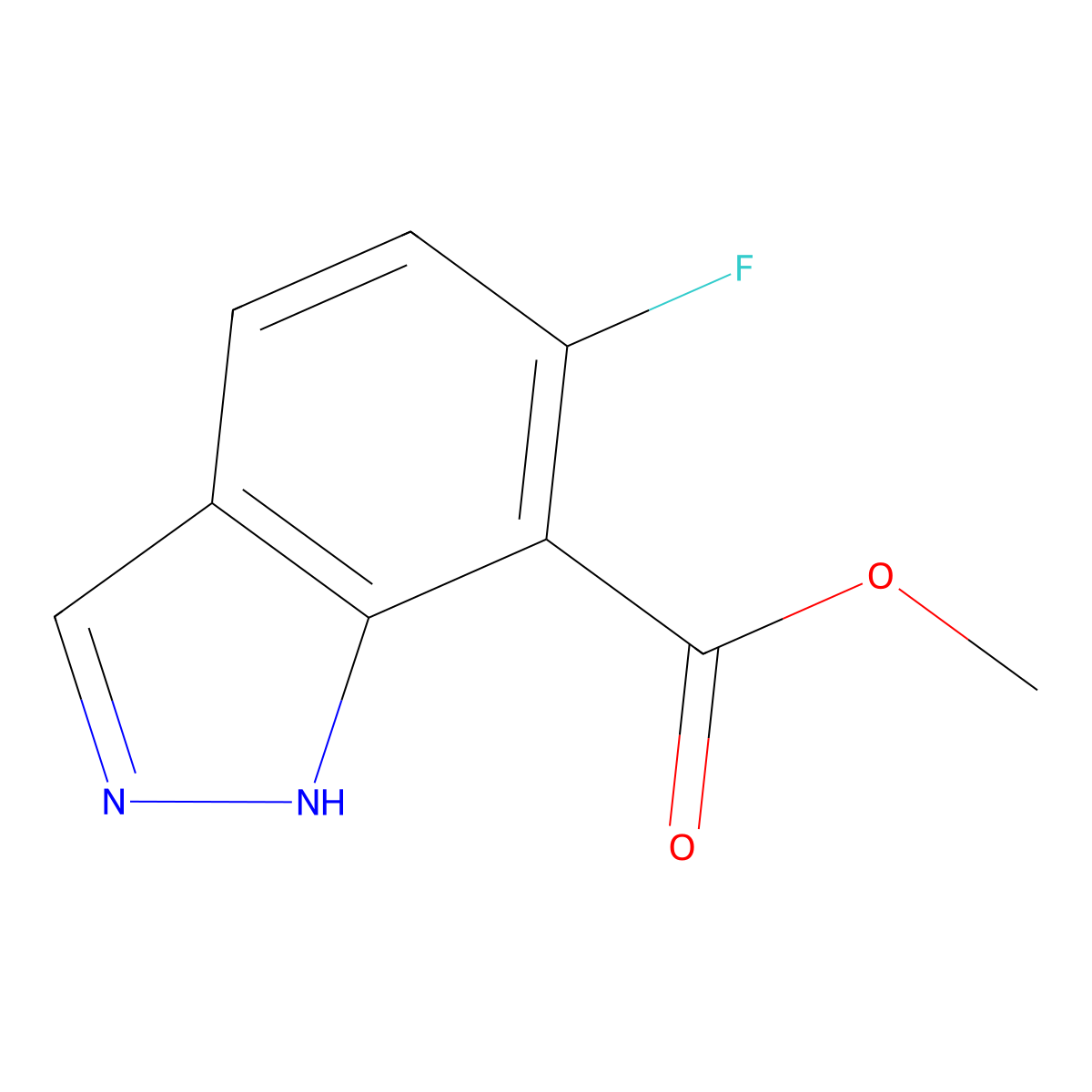 methyl 6-fluoro-1H-indazole-7-carboxylate molecular structure, CAS 1427328-07-1