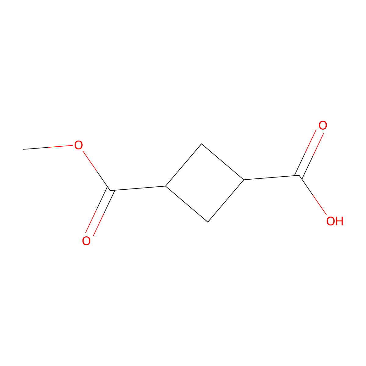 Rac-(1r,3r)-3-(methoxycarbonyl)cyclobutane-1-carboxylic acid molecular structure, CAS 142733-61-7