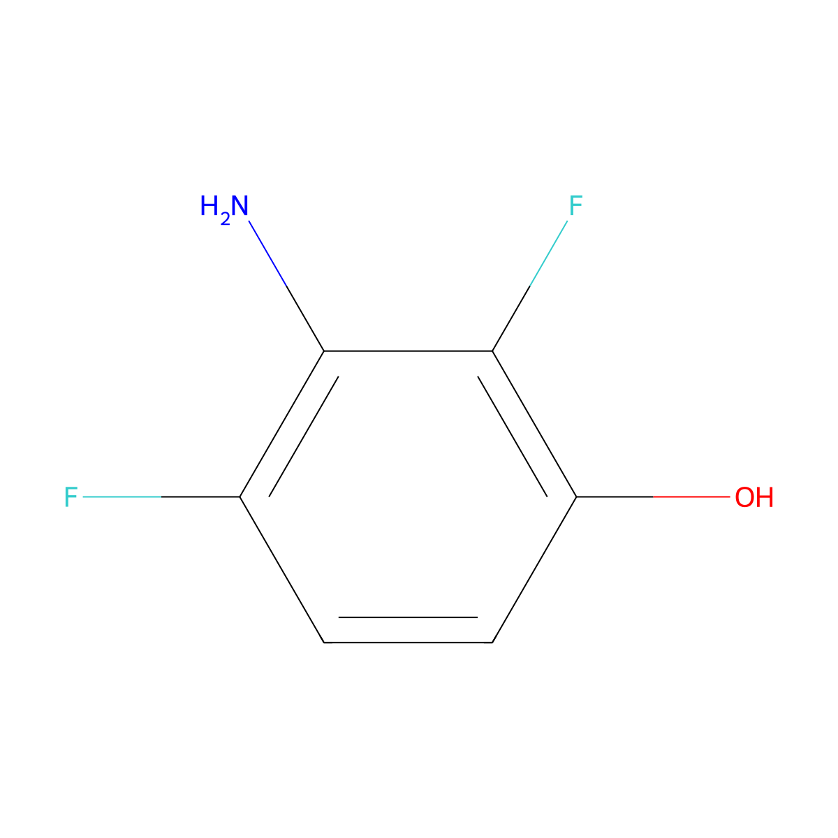 3-Amino-2,4-difluorophenol molecular structure, CAS 1427330-97-9