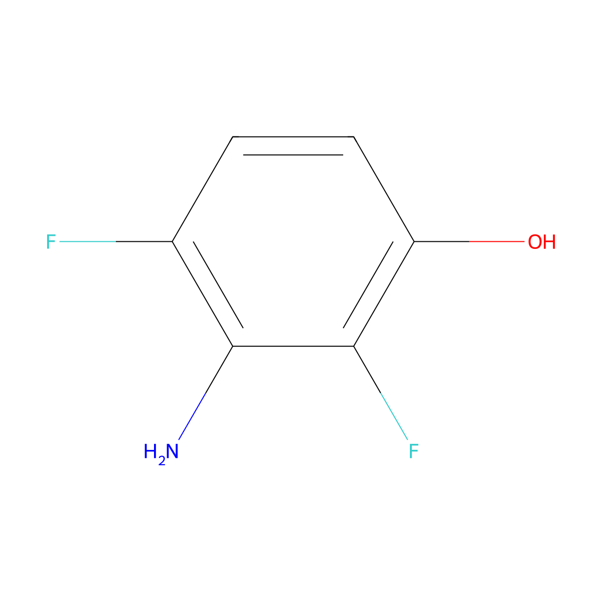 3-Amino-2,4-difluorophenol molecular structure, CAS 1427330-97-9