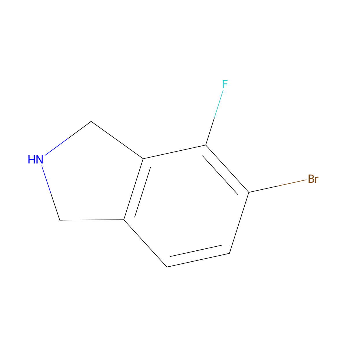 5-Bromo-4-fluoro-2,3-dihydro-1H-isoindole molecular structure, CAS 1427355-66-5