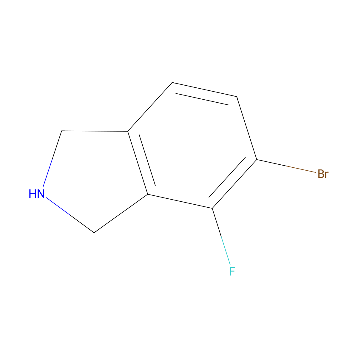 5-Bromo-4-fluoro-2,3-dihydro-1H-isoindole molecular structure, CAS 1427355-66-5
