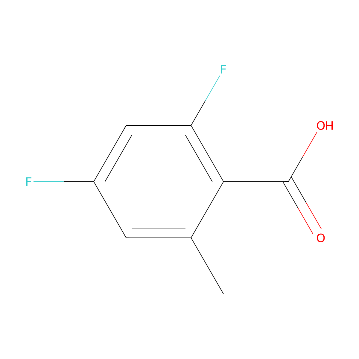 2,4-Difluoro-6-methylbenzoic acid molecular structure, CAS 1427356-15-7