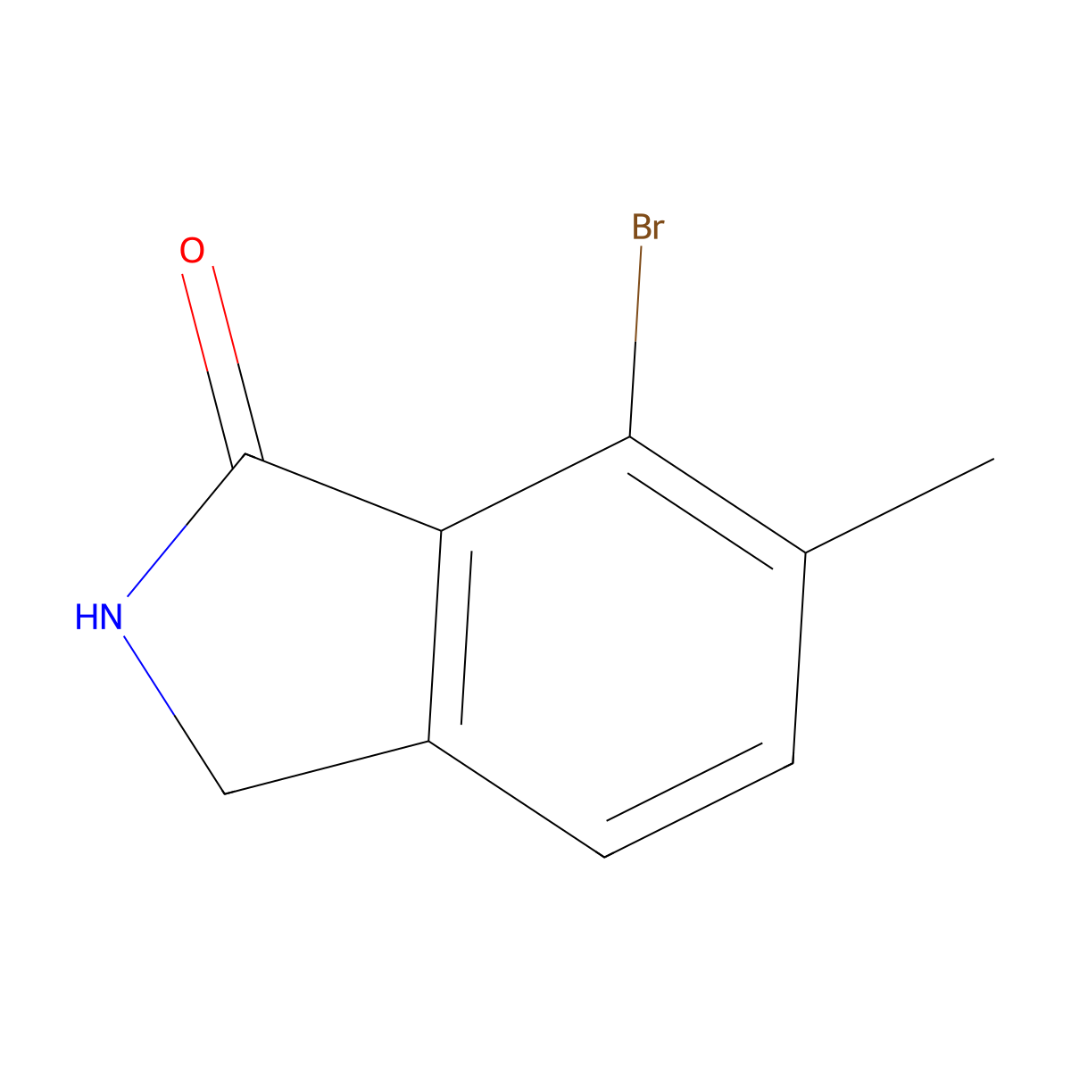 7-Bromo-6-methylisoindolin-1-one molecular structure, CAS 1427356-73-7