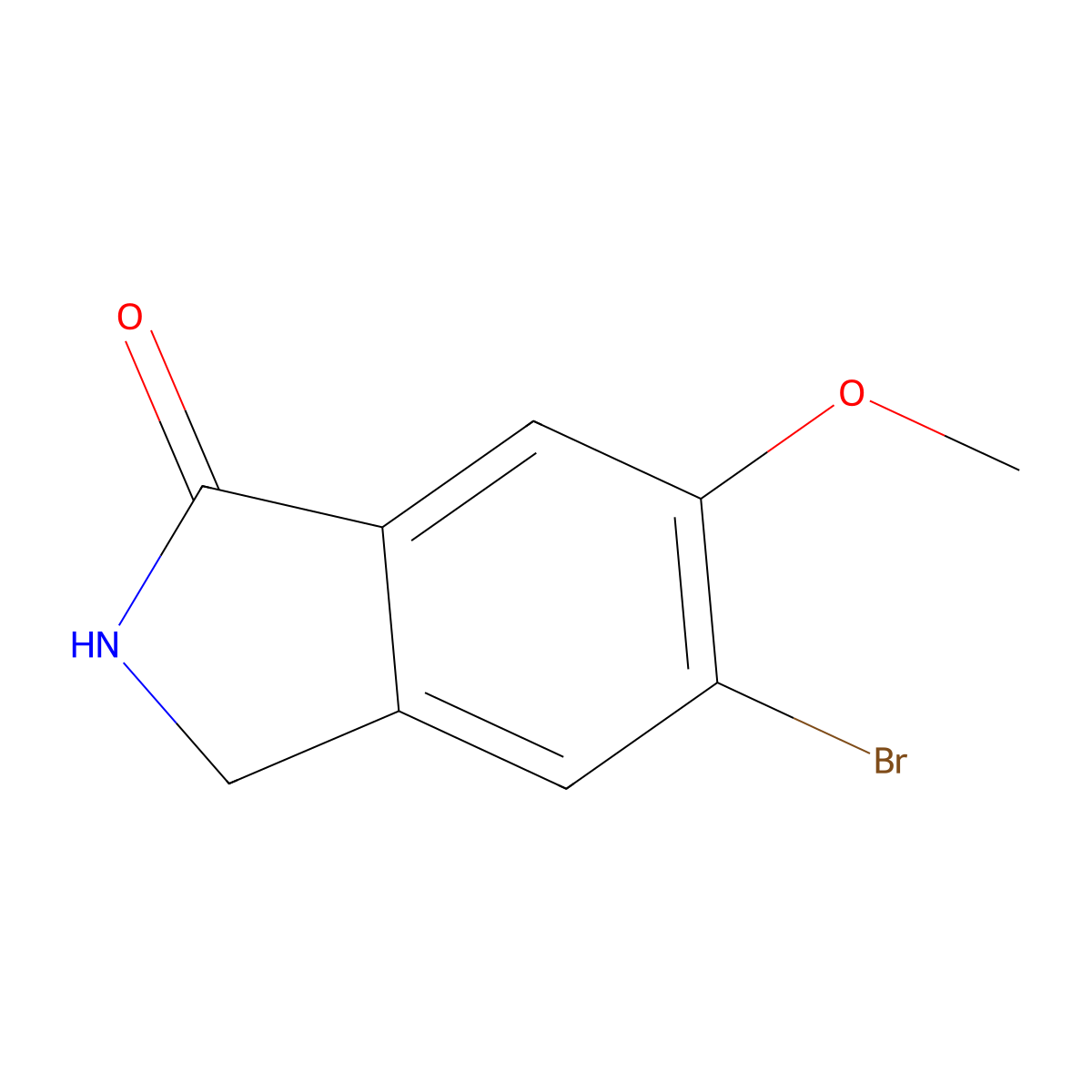 5-Bromo-6-methoxyisoindolin-1-one molecular structure, CAS 1427356-93-1