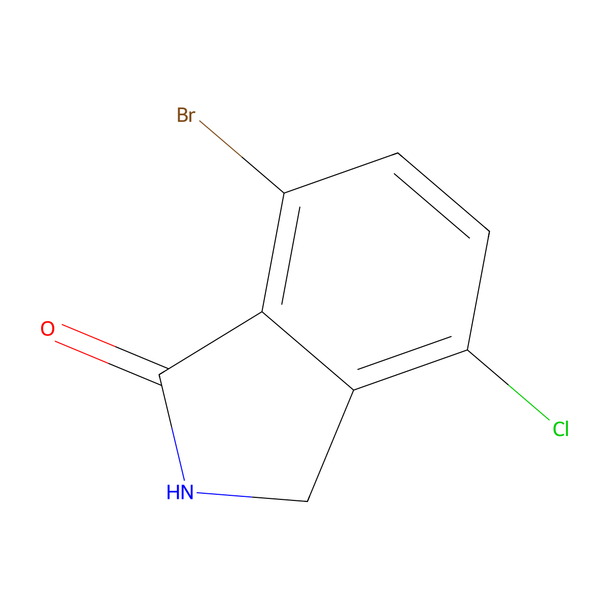 7-Bromo-4-chloroisoindolin-1-one molecular structure, CAS 1427357-41-2