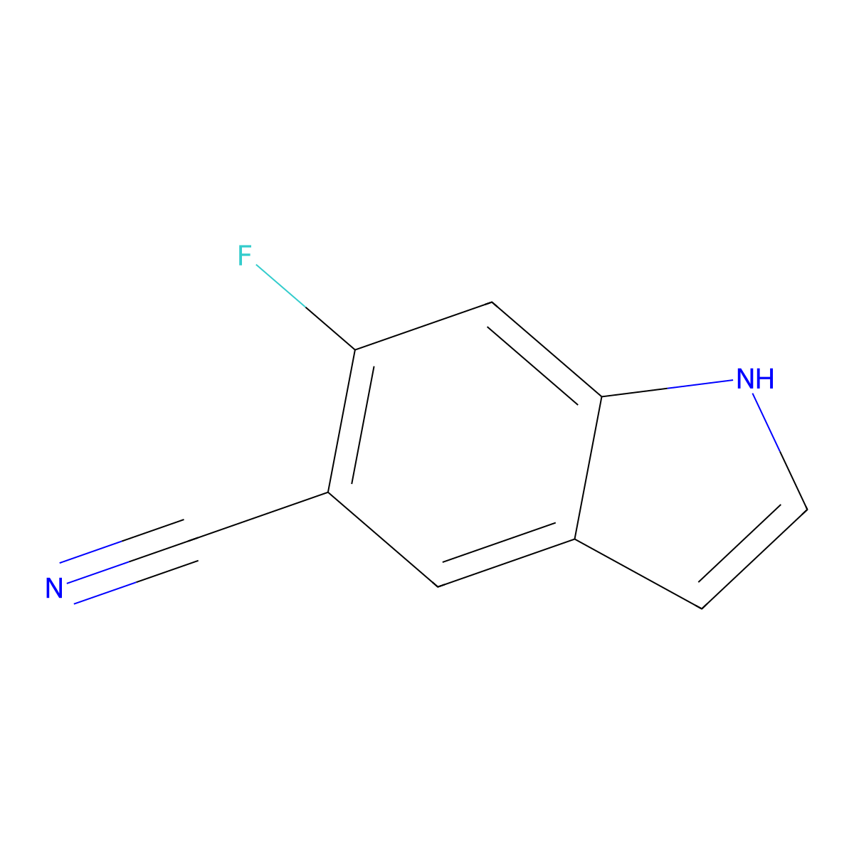 6-fluoro-1H-indole-5-carbonitrile molecular structure, CAS 1427358-21-1