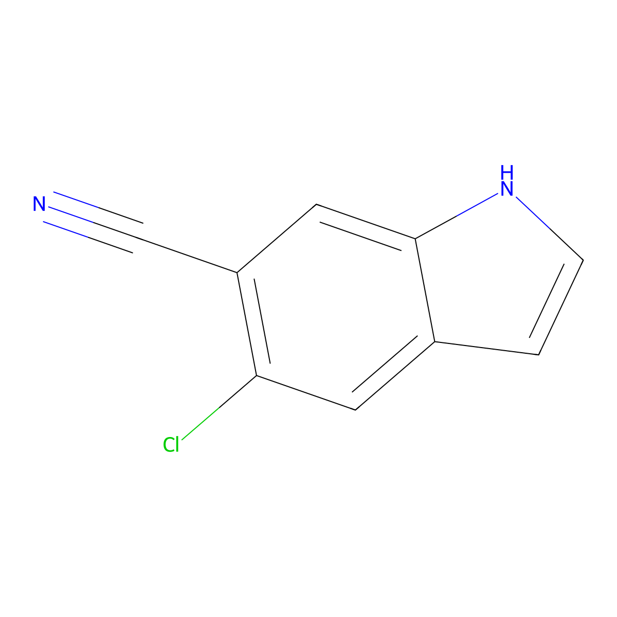 5-Chloro-1H-indole-6-carbonitrile molecular structure, CAS 1427359-26-9