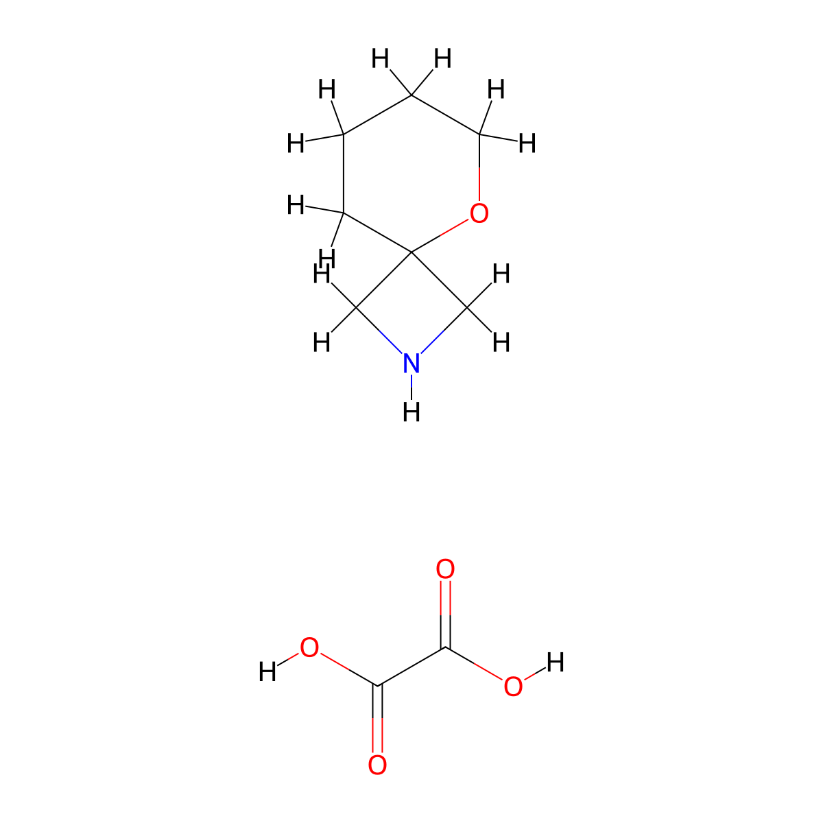 5-Oxa-2-azaspiro[3.5]nonane oxalate molecular structure, CAS 1427359-47-4