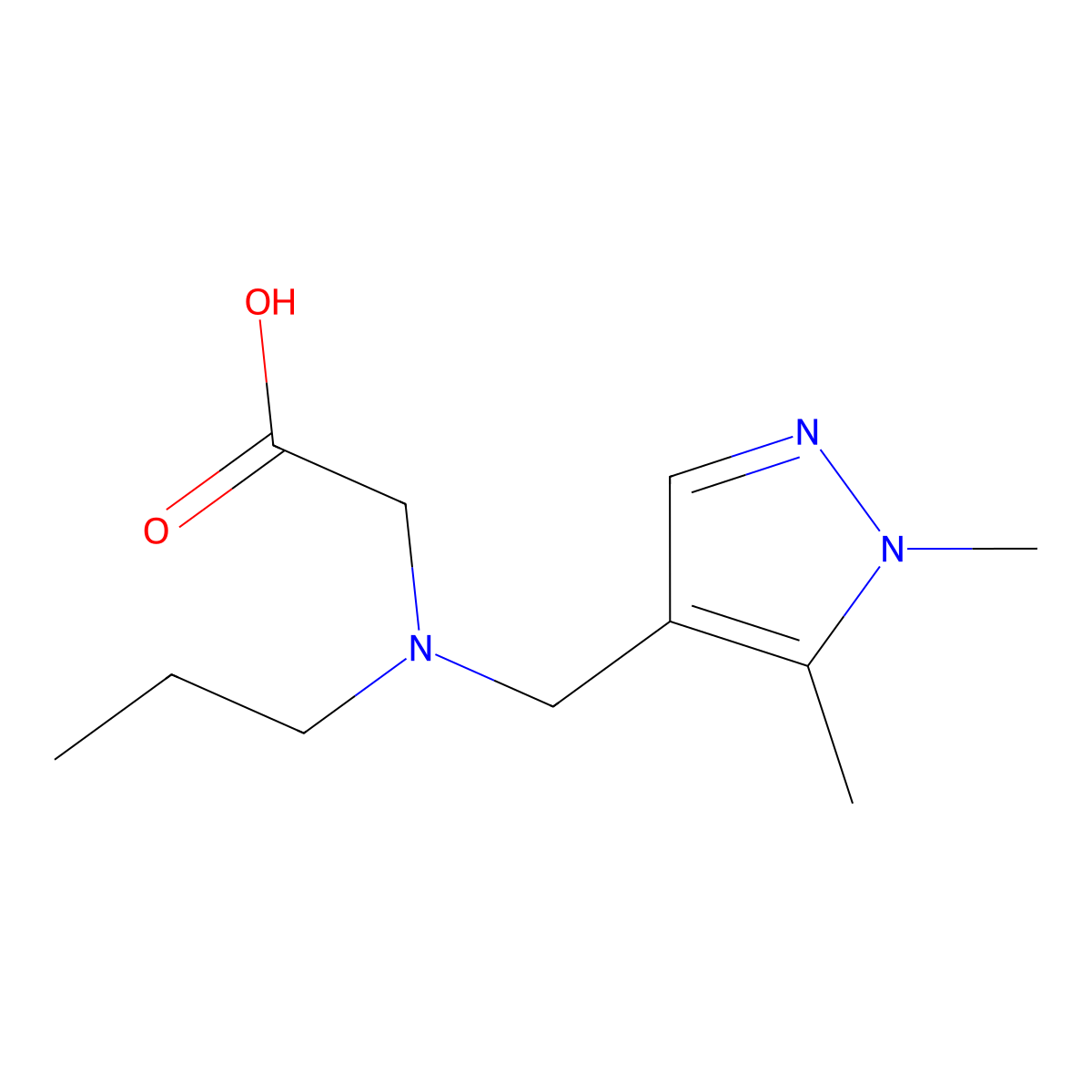 N-[(1,5-Dimethyl-1H-pyrazol-4-yl)methyl]-N-propylglycine molecular structure, CAS 1427359-48-5