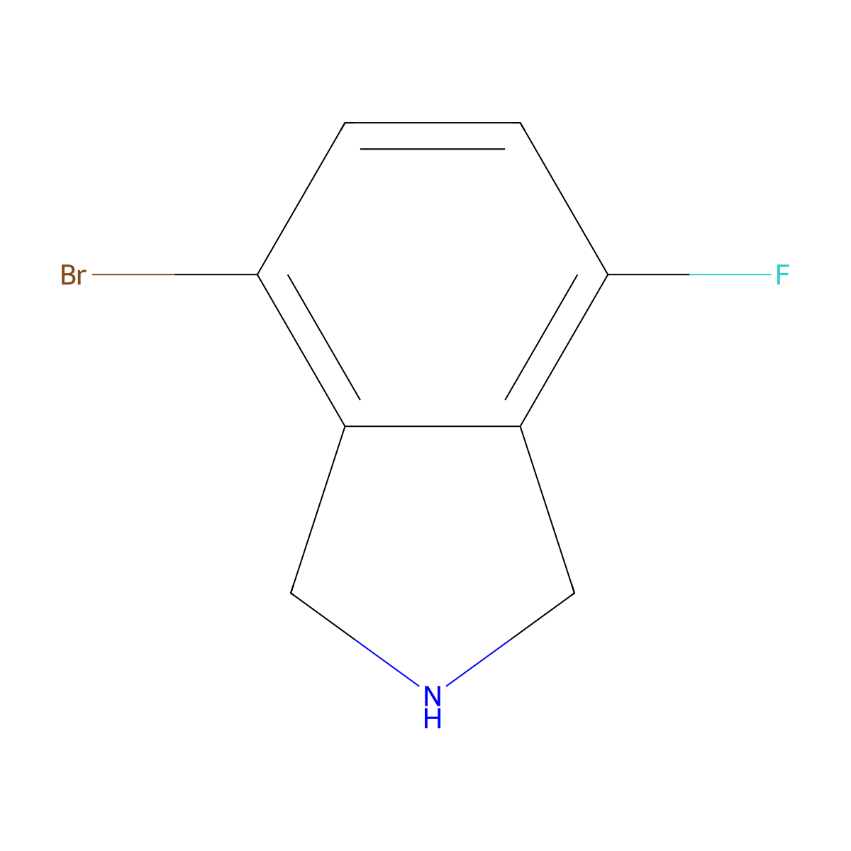 4-bromo-7-fluoro-2,3-dihydro-1H-isoindole molecular structure, CAS 1427360-19-7