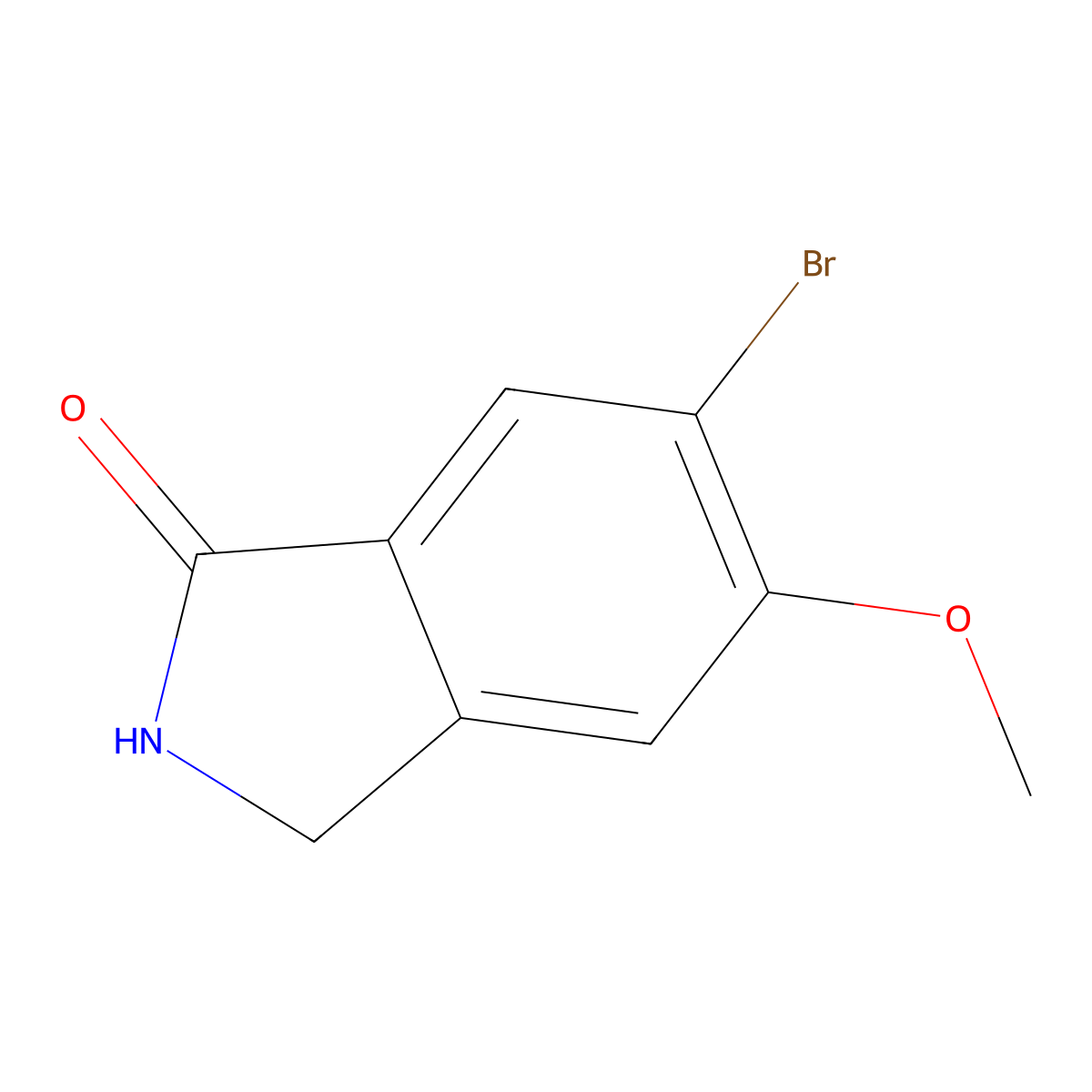 6-Bromo-5-methoxy-2,3-dihydro-isoindol-1-one molecular structure, CAS 1427360-45-9