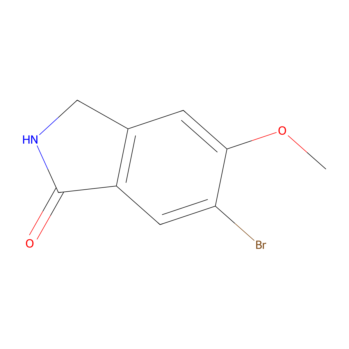 6-Bromo-5-methoxy-2,3-dihydro-isoindol-1-one molecular structure, CAS 1427360-45-9