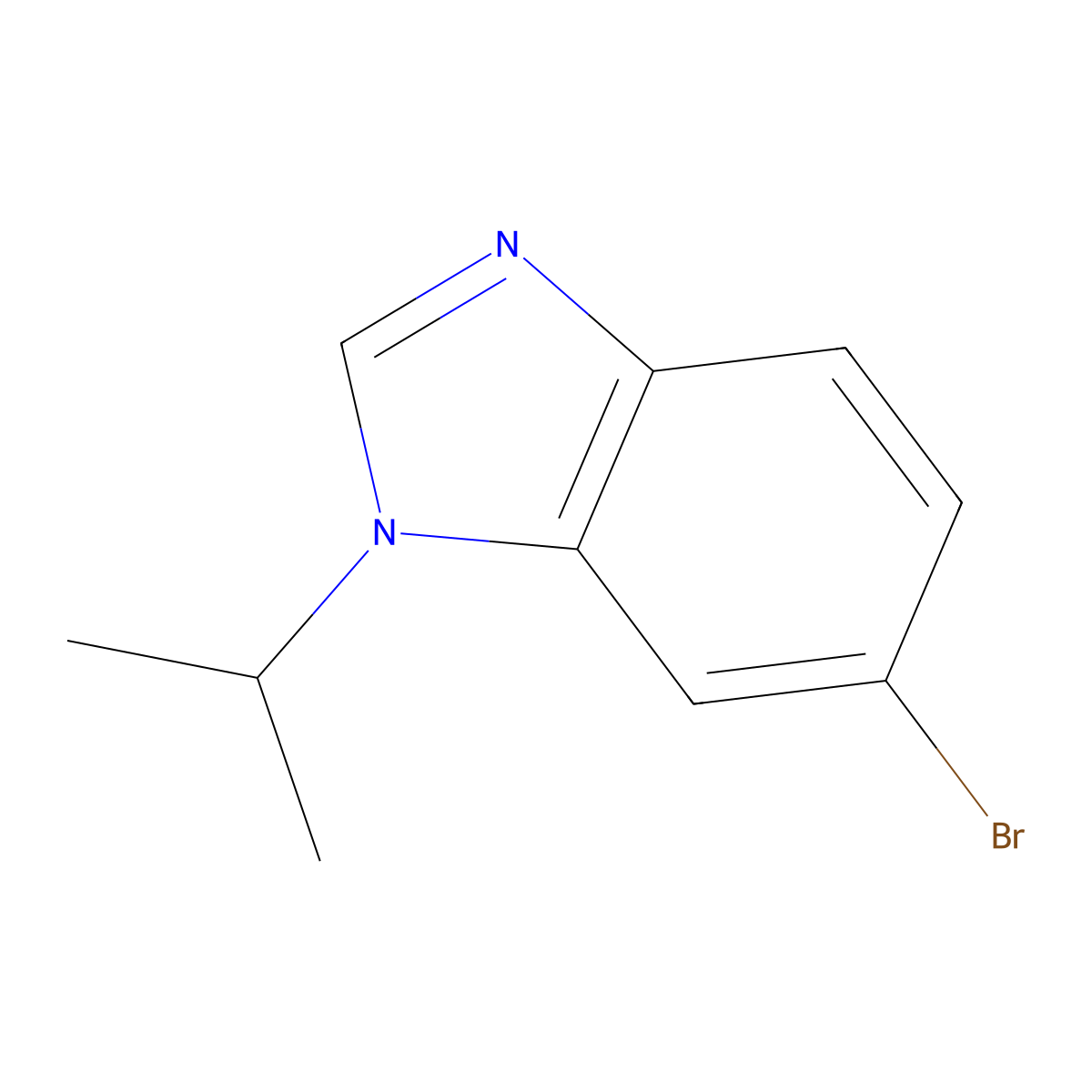 6-bromo-1-(propan-2-yl)-1H-1,3-benzodiazole molecular structure, CAS 1427360-49-3