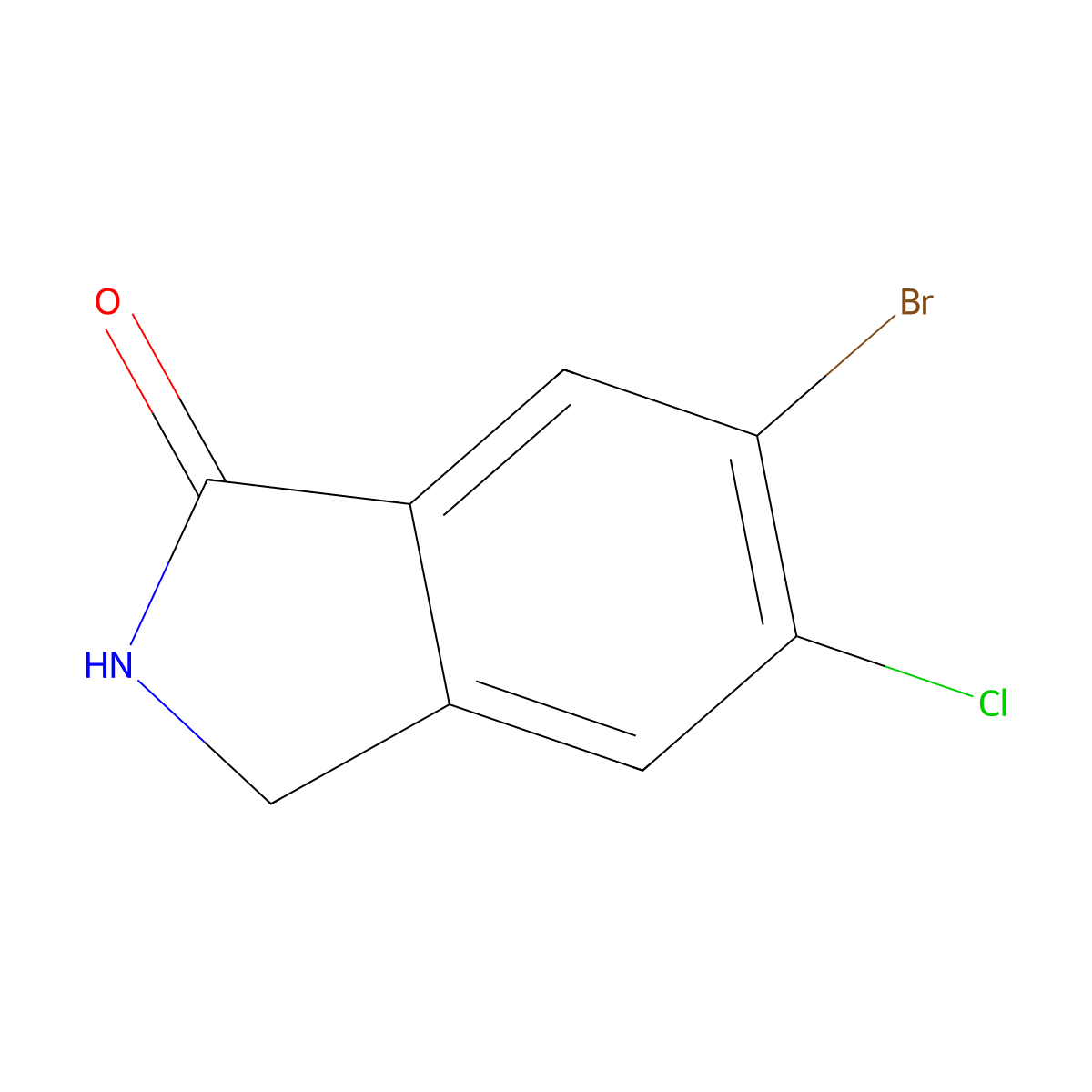 6-bromo-5-chloro-2,3-dihydro-1H-isoindol-1-one molecular structure, CAS 1427360-53-9