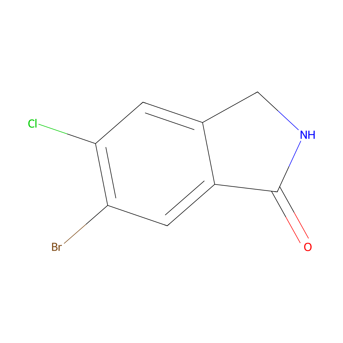 6-bromo-5-chloro-2,3-dihydro-1H-isoindol-1-one molecular structure, CAS 1427360-53-9