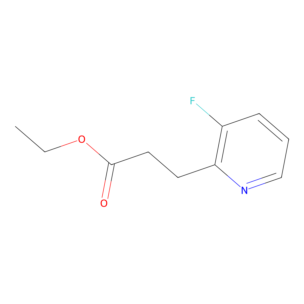 Ethyl 3-(3-fluoropyridin-2-yl)propanoate molecular structure, CAS 1427360-81-3