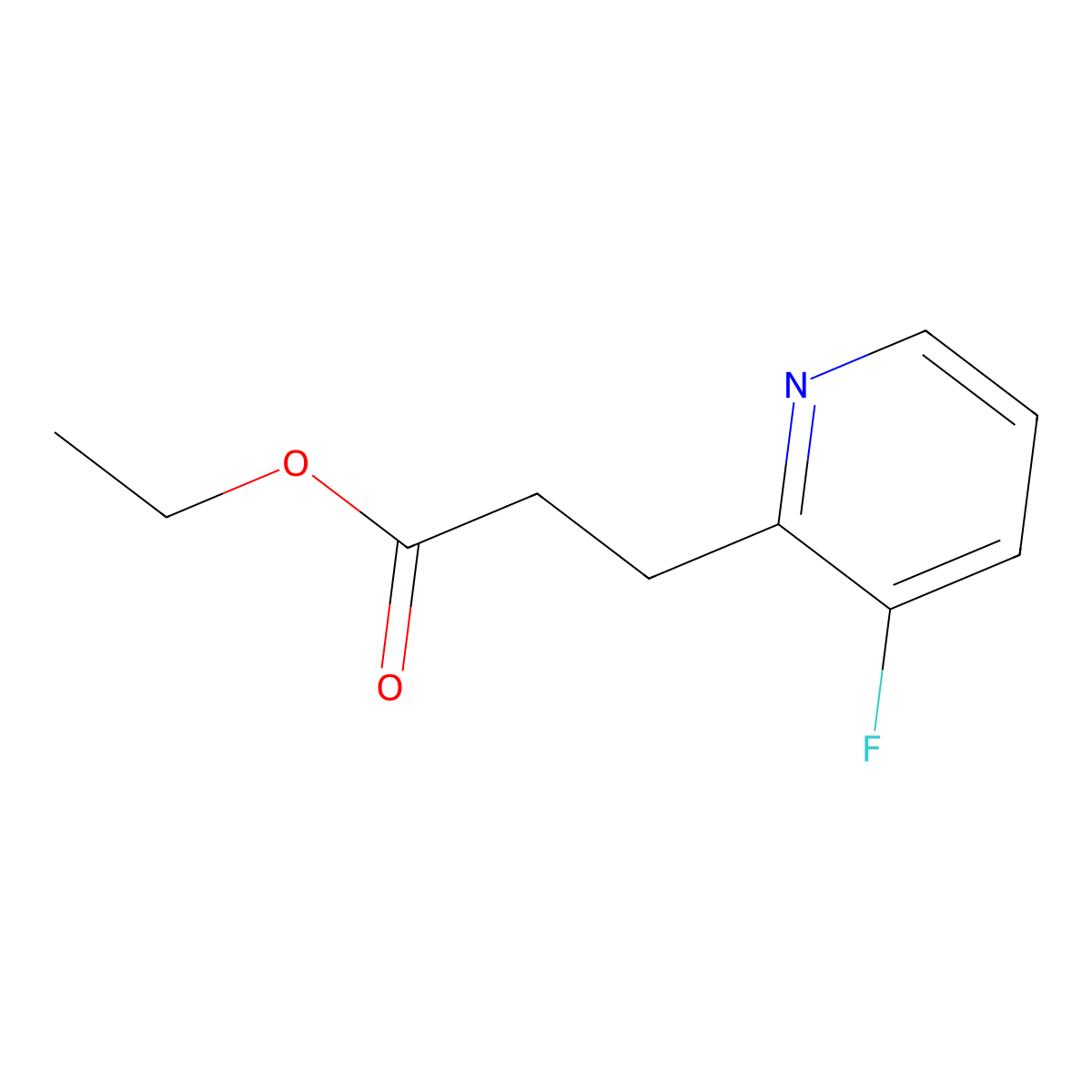Ethyl 3-(3-fluoropyridin-2-yl)propanoate molecular structure, CAS 1427360-81-3