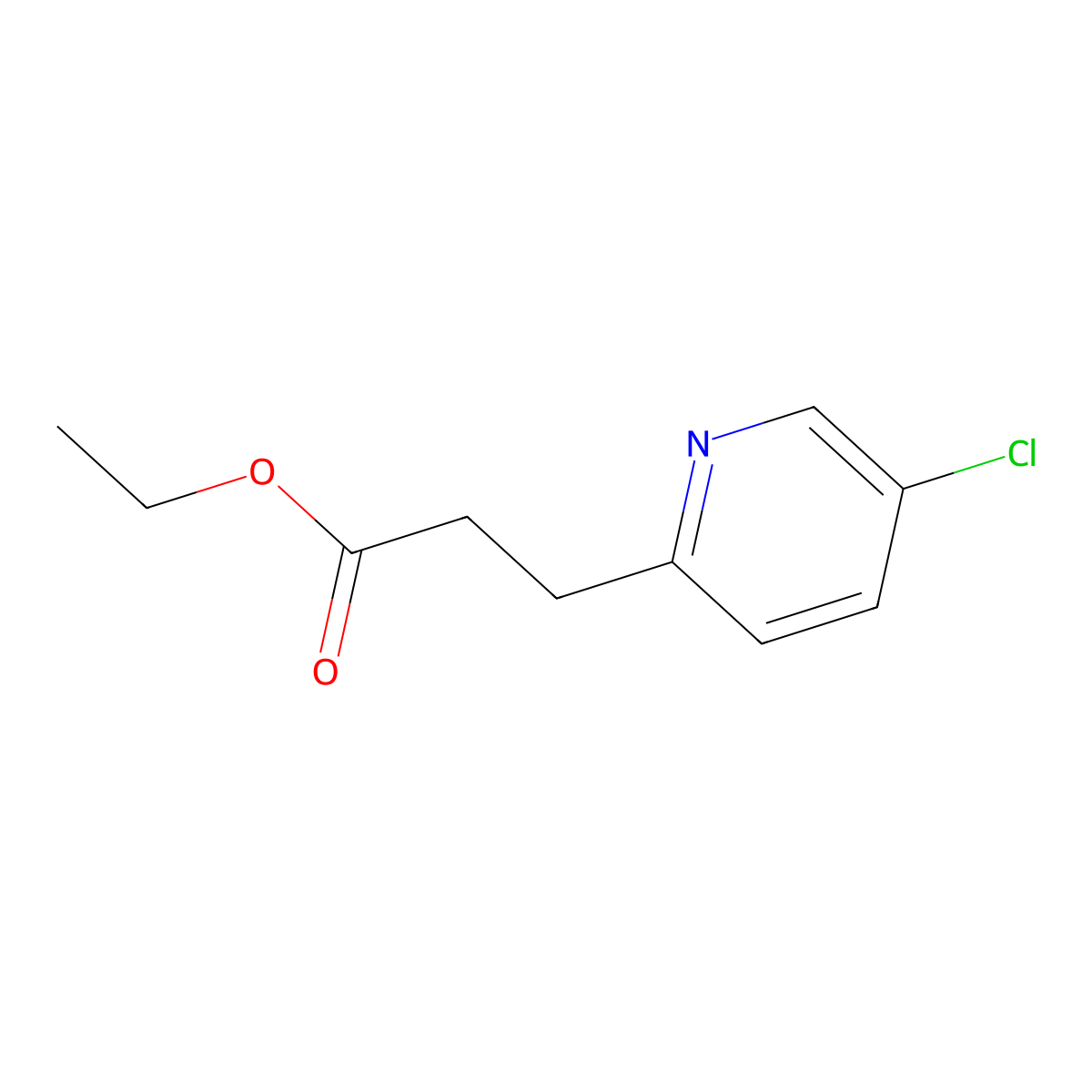 Ethyl 3-(5-chloropyridin-2-YL)propanoate molecular structure, CAS 1427361-23-6