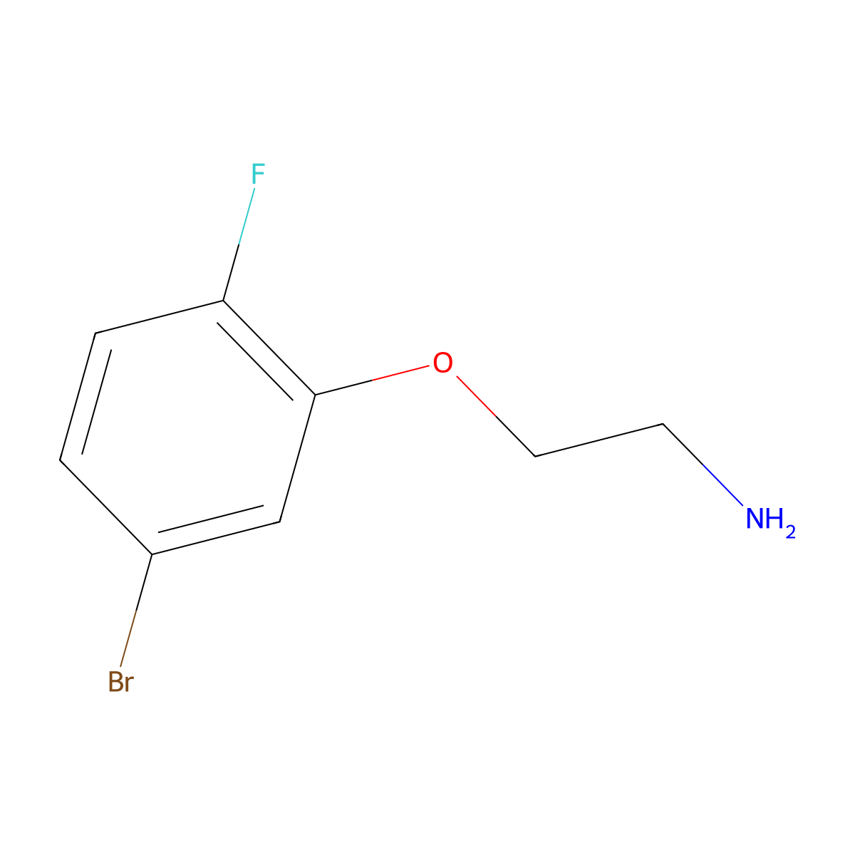 2-(5-Bromo-2-fluorophenoxy)ethan-1-amine molecular structure, CAS 1427361-35-0