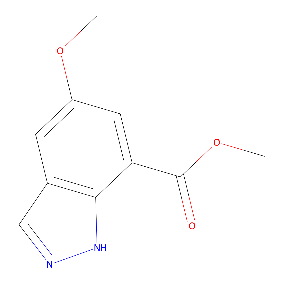 Methyl 5-methoxy-1H-indazole-7-carboxylate molecular structure, CAS 1427361-69-0