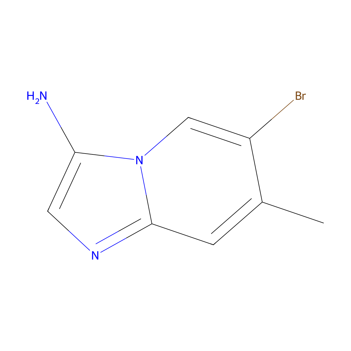3-Amino-6-bromo-7-methylimidazo[1,2-a]pyridine molecular structure, CAS 1427361-74-7