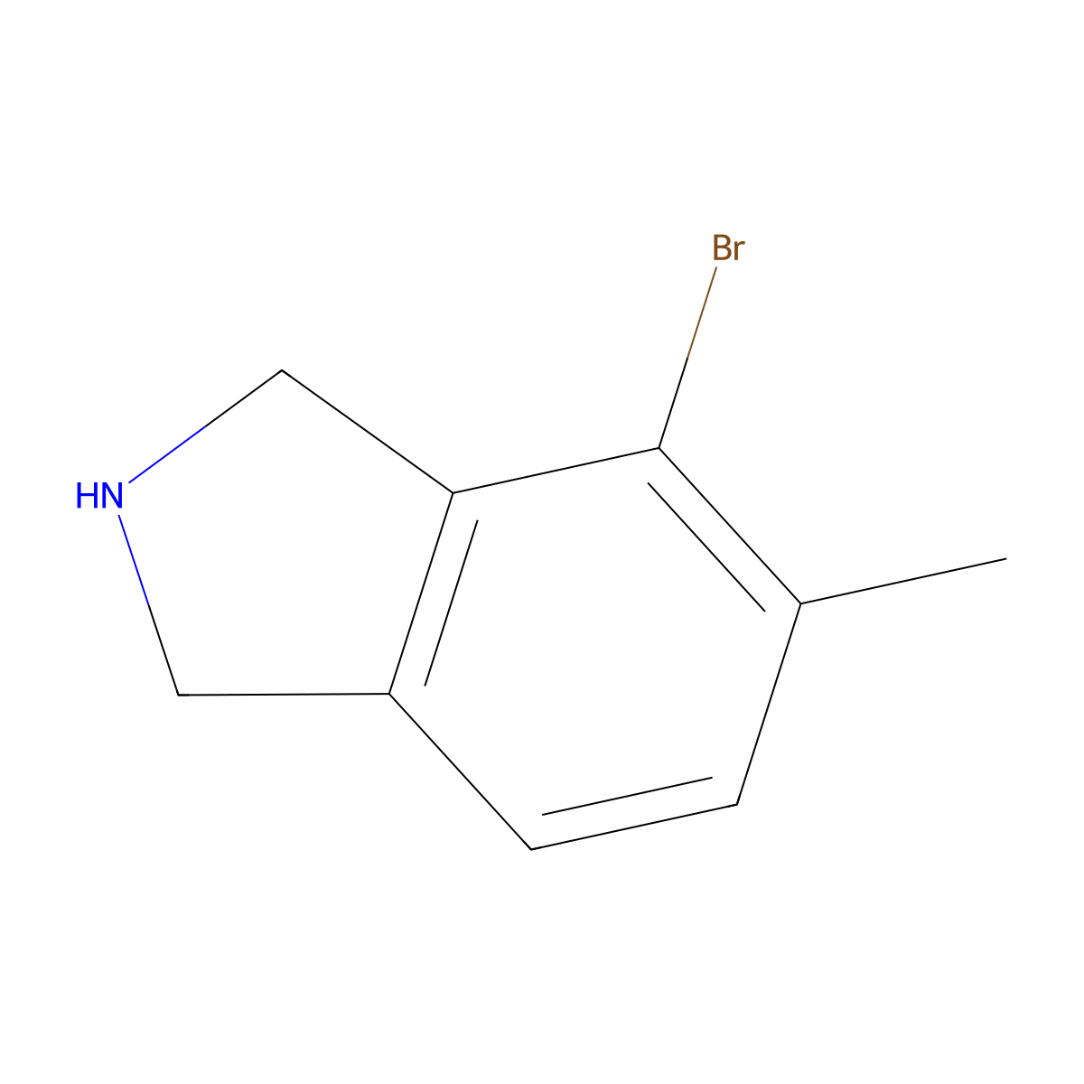 4-bromo-5-methyl-2,3-dihydro-1H-isoindole molecular structure, CAS 1427361-78-1