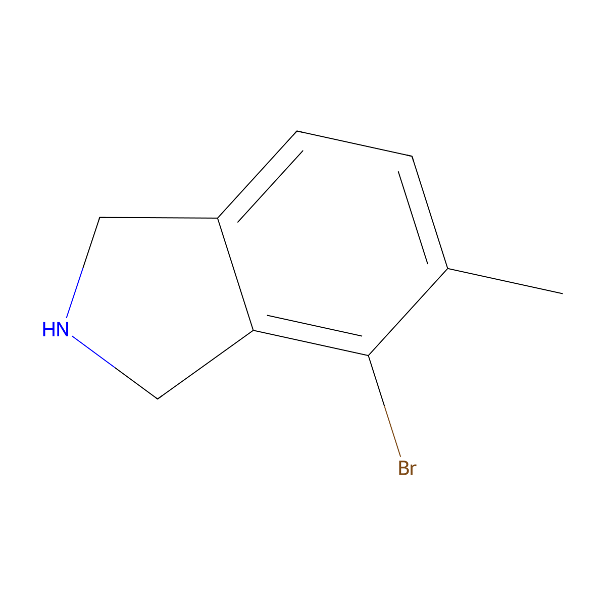 4-bromo-5-methyl-2,3-dihydro-1H-isoindole molecular structure, CAS 1427361-78-1